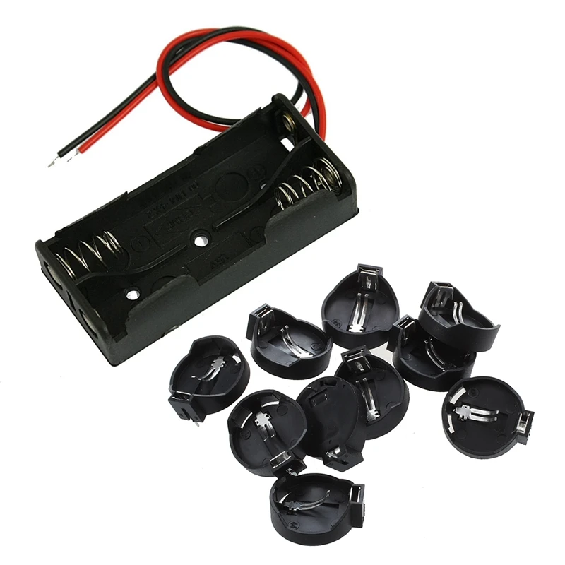 Черная пластиковая крышка для аккумулятора HFES 1 шт. и круглый держатель с кнопкой