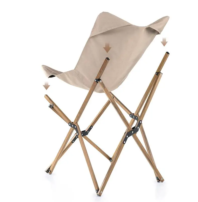 Современный складной стул с бабочкой алюминиевая рама портативный открытый