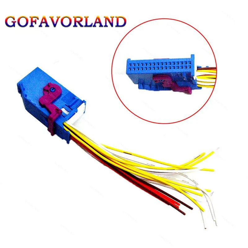 

1J0972977 1J0972977D Wire Harness Plug Adapter Socket Connector Blue 32 Pin For Audi A4 A6 Q5 For VW Bora Jetta Passat