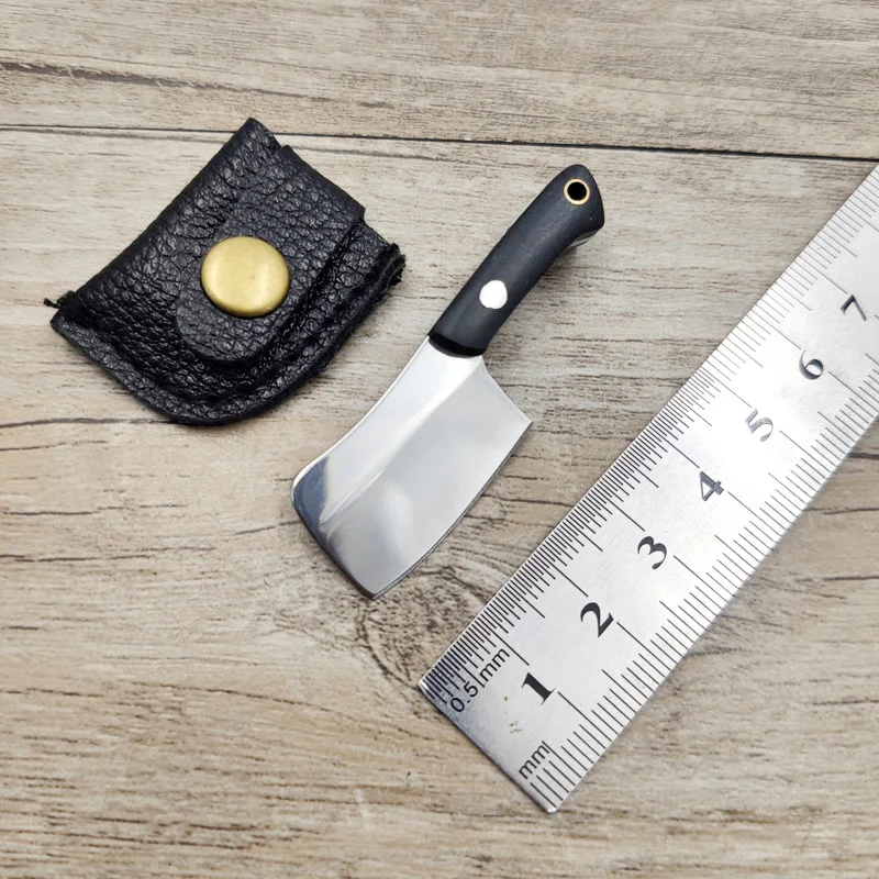 Нож с фиксированным лезвием из нержавеющей стали ручка Эбенового дерева