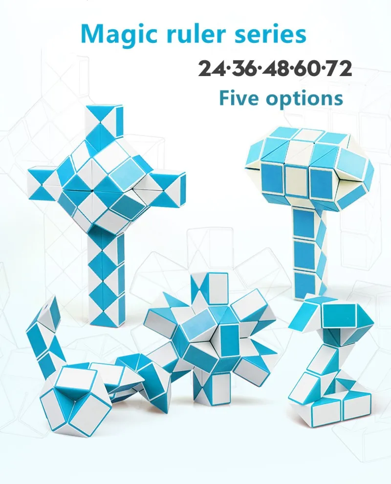 

72 Segments Magic Rule Snake Cube Variety Diy Elastic Changed Popular Twist Transformable Kid Puzzle Toy For Children