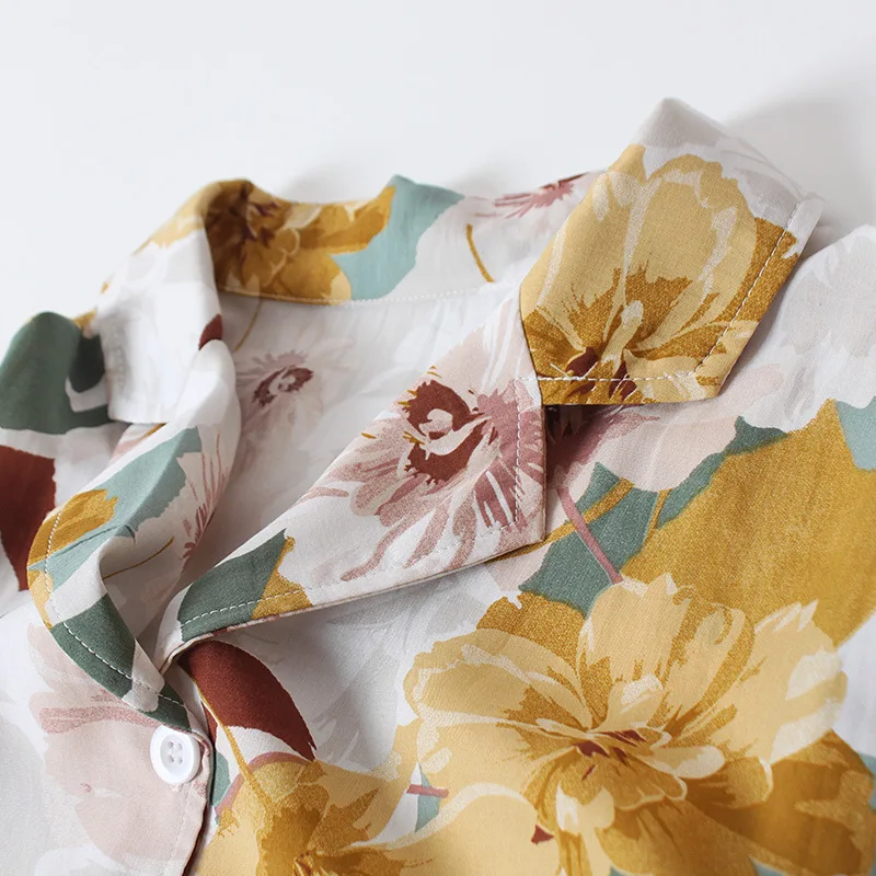 Пижама женская атласная с коротким рукавом одежда для сна отложным воротником