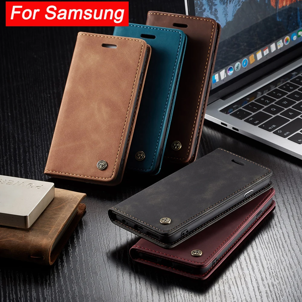 Кожаный чехол кошелек для Samsung Galaxy S9 S8 S10 книжка Plus A70 A50 A40 A30A20 S10e S7 Edge с магнитным