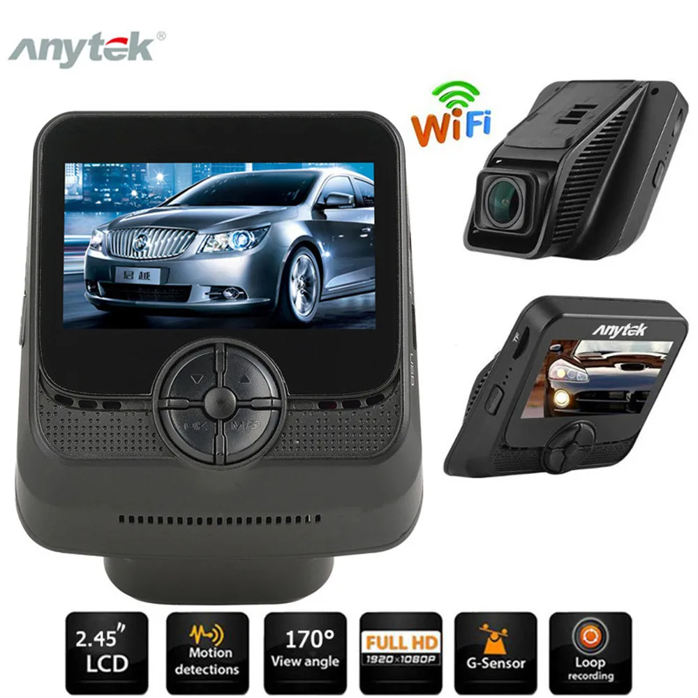 Видеорегистратор для вождения камера 2 45 &quotWiFi Автомобильный видеорегистратор