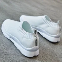 one pedal socks shoes lazy shoes 2022 new spring and summer casual womens shoes flying woven breathable increased mother shoes