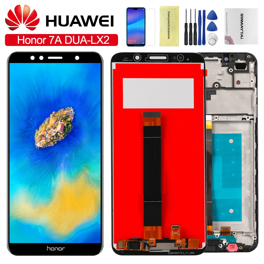 5,45 дюймов для huawei Honor 7A dua-l22 DUA-LX2 ЖК-дисплей сенсорный экран для Honor 7S DUA-LX2 L02 дигитайзер сборка
