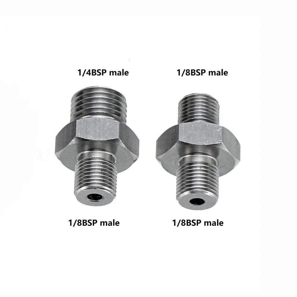 PCP Air Gun Rifle Charging Hose Adaptor Fitting Male 1/8BSP to 1/8BSP,1/8BSP to 1/4BSP