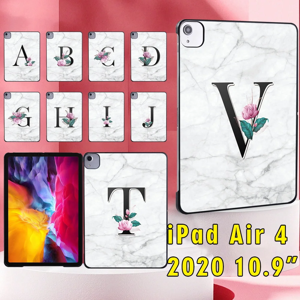 

Printing Tablet Case for Apple IPad Air 4 10.9 Inch A2072 A2316 A2324 A2325 2020 Anti-fall Plastic Protective Shell + Stylus
