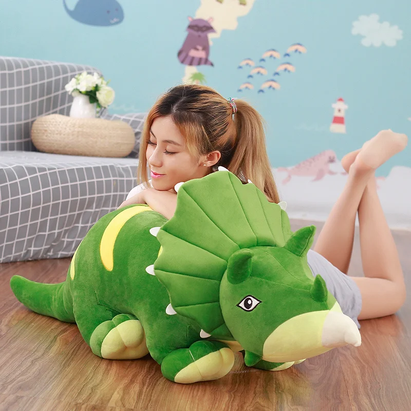 

50-95cm Big Plush Soft Triceratops Stegosaurus Plush Toy Dinosaur Doll Stuffed Toy Kids Dinosaurs Toy Birthday Gifts