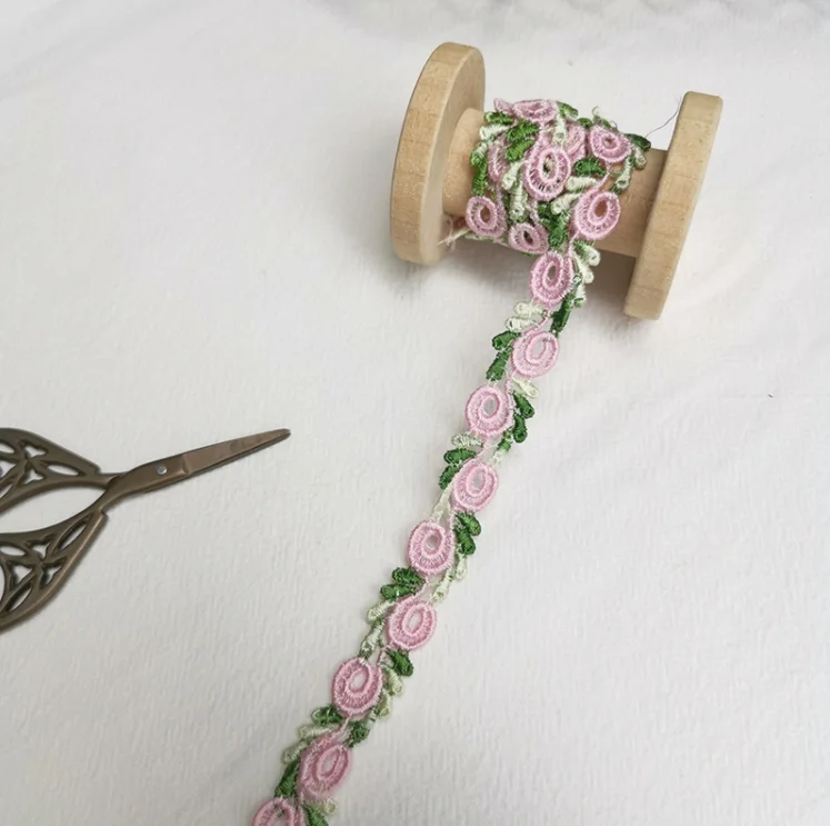 5 метров ширина 1 2 см красивая розовая кружевная отделка для свадебного платья
