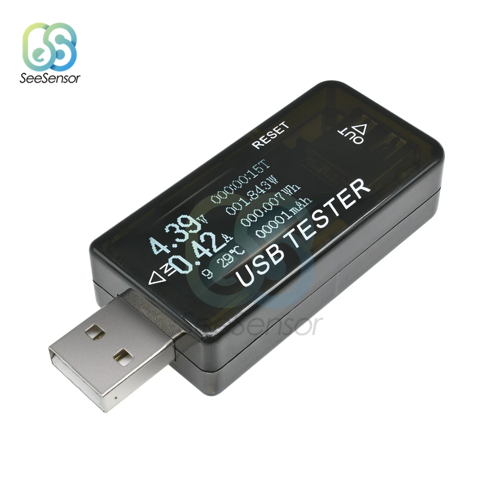 USB тестер емкости для зарядного устройства 5 в 9 12 В 24 30 с ЖК дисплеем|Измерители