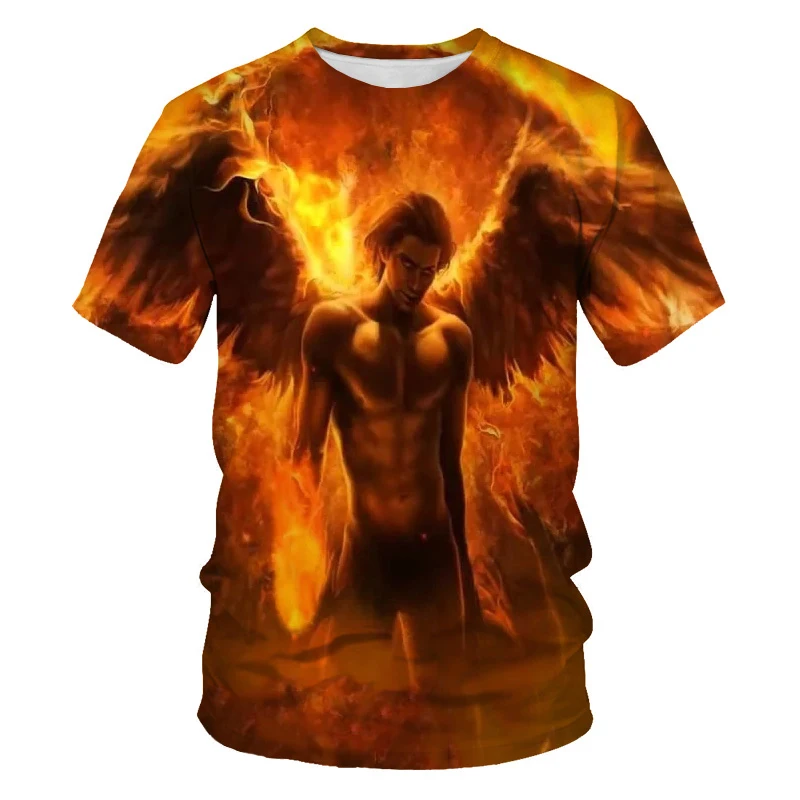

2021 Summer Men's Short Sleeve T-Shirt Top 3D Printing Demon Fashion Trend Harajuku Men's T-Shirt Top XXS-6XL