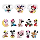Новинка 2021, набор из акриловых колец Disney с Микки и Минни из смолы, женское ювелирное изделие, подарок на вечеринку, регулируемое кольцо, ювелирные изделия