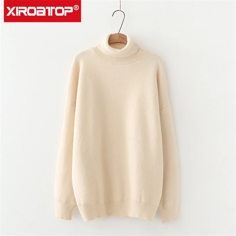 

Hot Sale Women's Turtleneck Sweaters 2021 Thick Warm Pullover Cashmere Jumper Soft Oversized Knitwear Sweater Women Jumpers