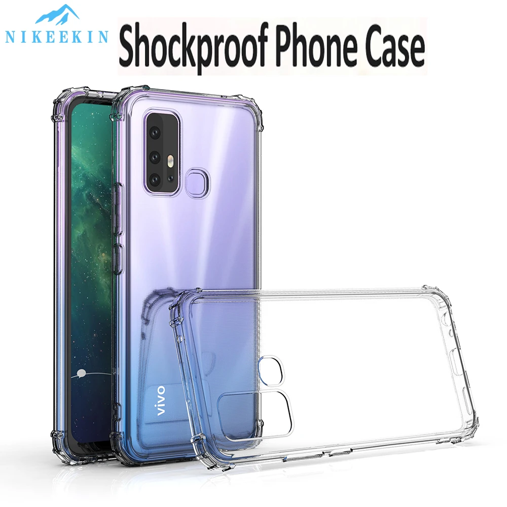 Противоударный защитный прозрачный чехол для VIVO Y31 Y51A Y11S Y20i Y20S V20SE силиконовый Vivo