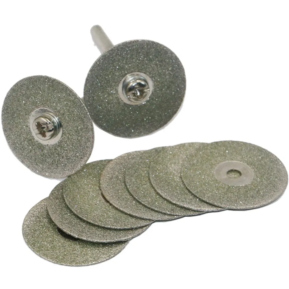 

10 шт. 22 мм алмазный режущий диск дисковая пила шлифовальный круг с 2 шатунами для вращающегося инструмента Dremel