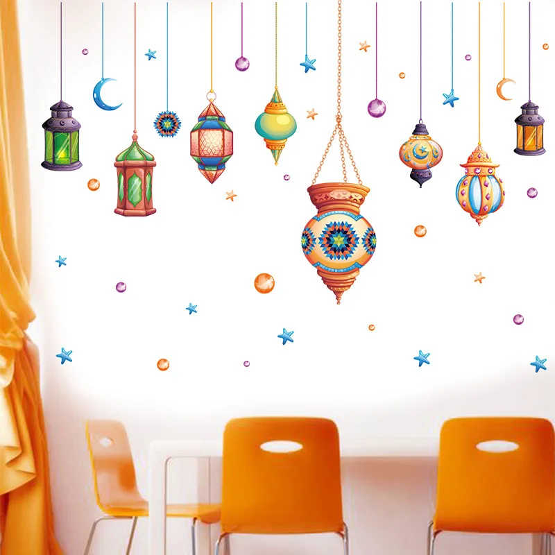 Яркая люстра спальня наклейки на стену лампочка домашний декор для