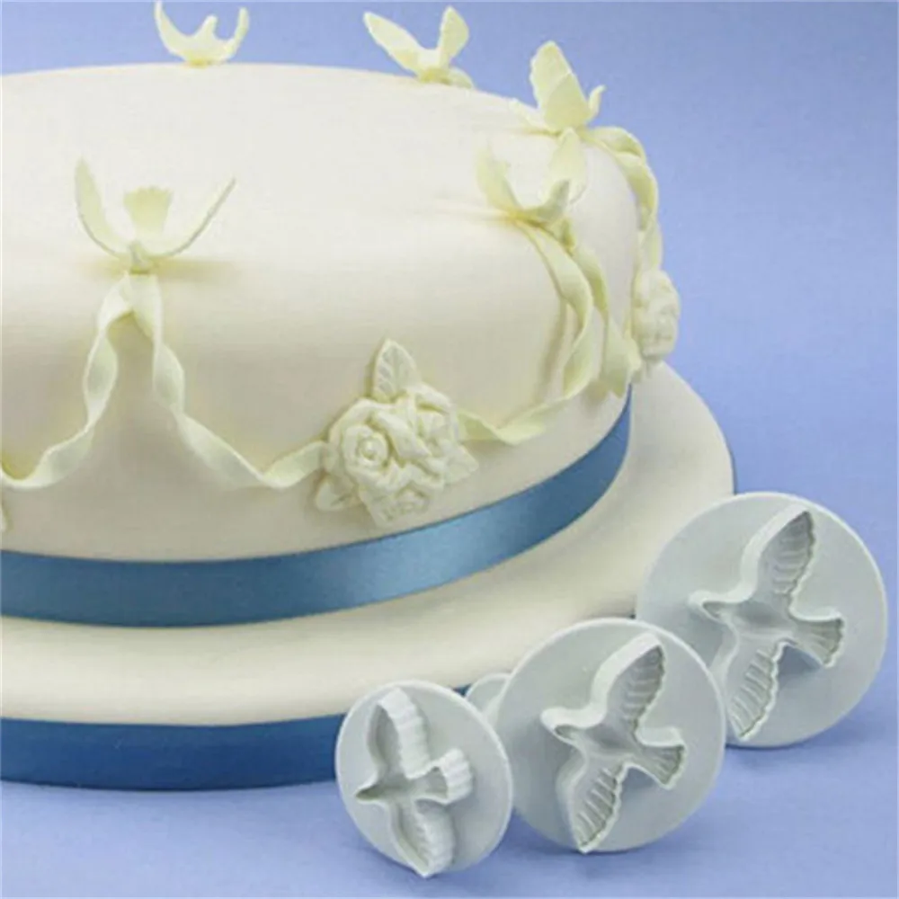Рождество выпечки голубь помадка торт печенье паста Плесень Sugarcraft плунжерный резак кекс украшения набор Инструменты Кухня клецки