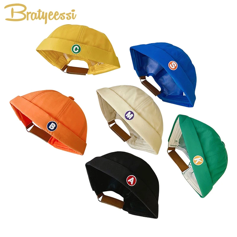 

Новинка, шапка для маленьких мальчиков с надписью, регулируемая модель весны, аксессуары для девочек, детские головные уборы Детская шапочк...