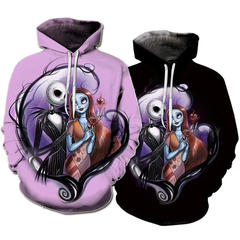 

New Fashion Harajuku Hoodie Men Women pullover 3D Nightmare before christmas SweaterDress up style Hoodie man Autumn Winter Tops