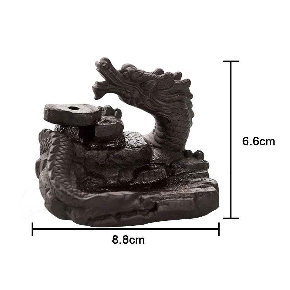 

Hot Dragon Incense Burner Smoke Backflow Best Cone Censer Incense Holder Mini Office Desk Home Decor Teahouse Ornament
