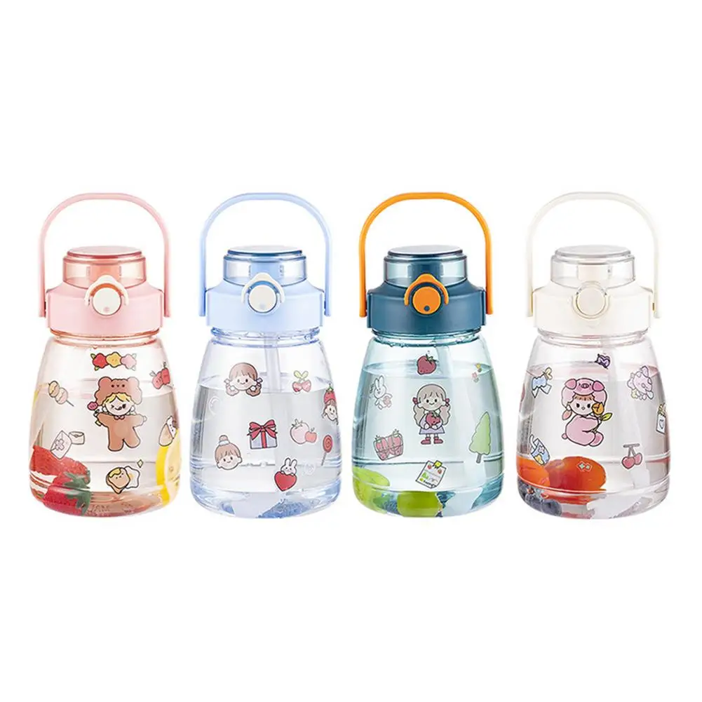 

1300 мл стая Милая бутылка из соломы большой емкости для студентов, встроенная герметичная 360 герметичная чашка, безопасность пищевых продукт...