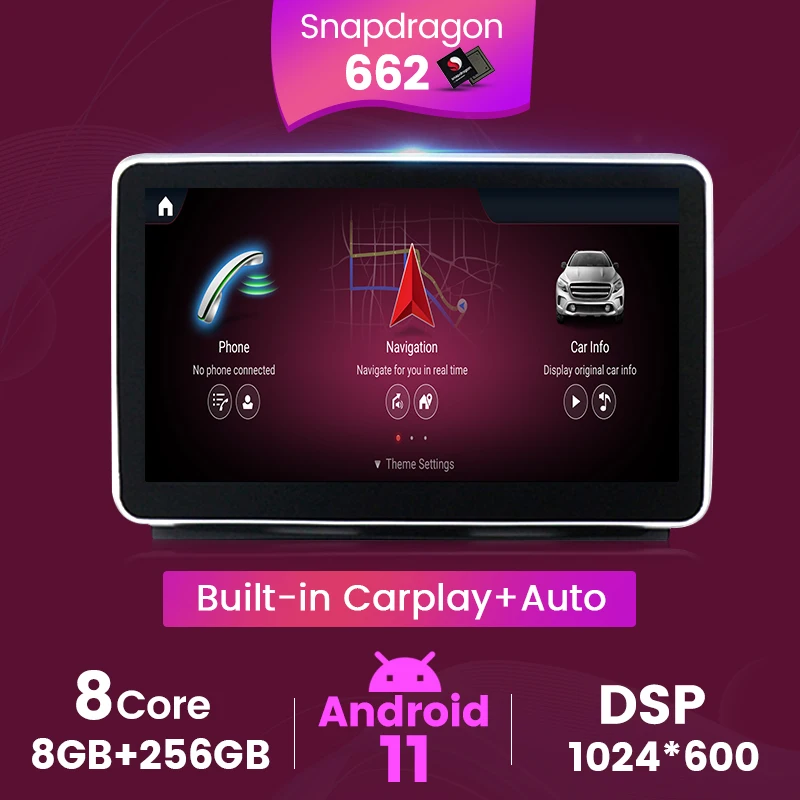 

Mekede 9'' 8G+256GB Car Multimedia Video Player Navigation GPS For Mercedes benz ML ML-Class W166 GL X166 NTG 4.5 DSP carplay