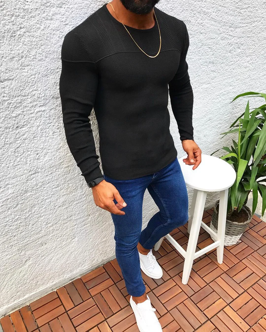 Men Sweater 2021 Autumn Winter Slim Fit Long Sleeve Pullover Round Neck Sweater Top Men Fashion Solid Color Knitted Sweater Men