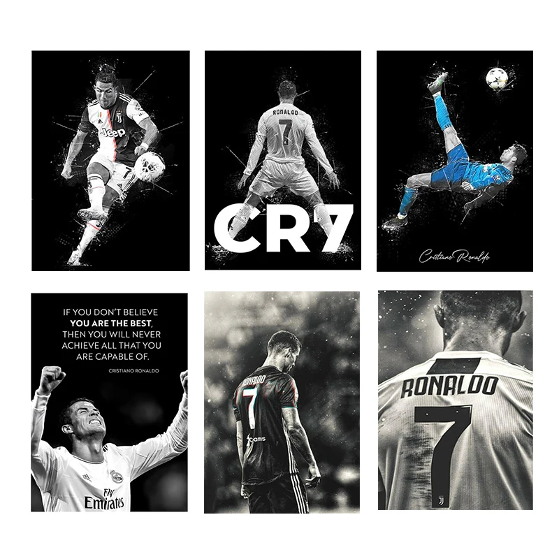Винтажные плакаты и принты с изображением футбольной звезды Криштиану Роналду