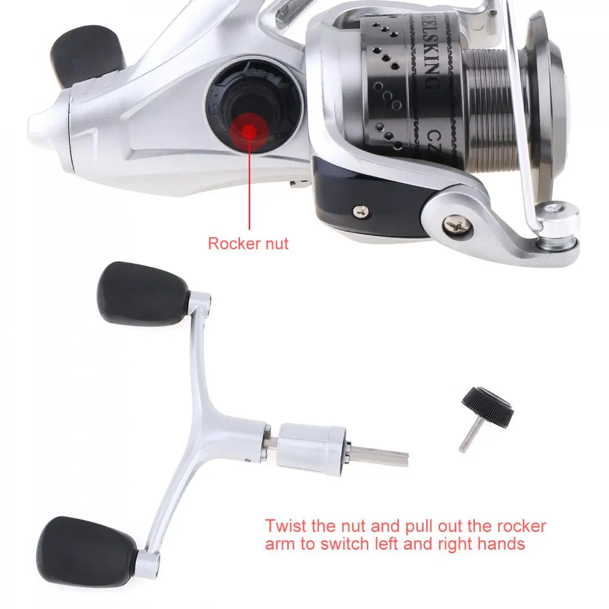 

Double Braking Carp Fishing Reel 7000 Series 13BB Max Drag 18KG / 40LB Metal Spinning Reel