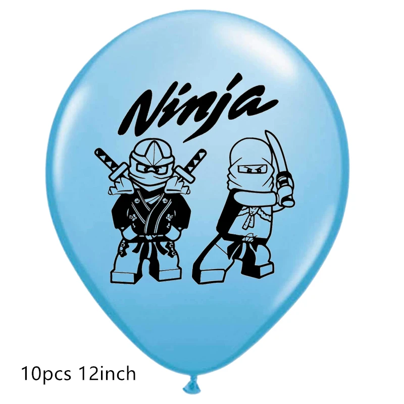 10 шт. 12 дюймов ниндзя латексные шары Ninjago Строительные блоки тематические вечерние шары для душа ребенка с днем рождения украшения для мальчиков детские игрушки - Цвет: 10pcs