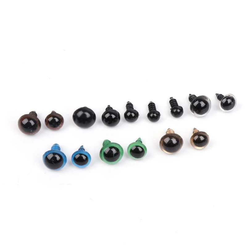 

264pcs 6-12mm Safety Eyes Bear Doll Animal Felting Toy Craft Black Colorful