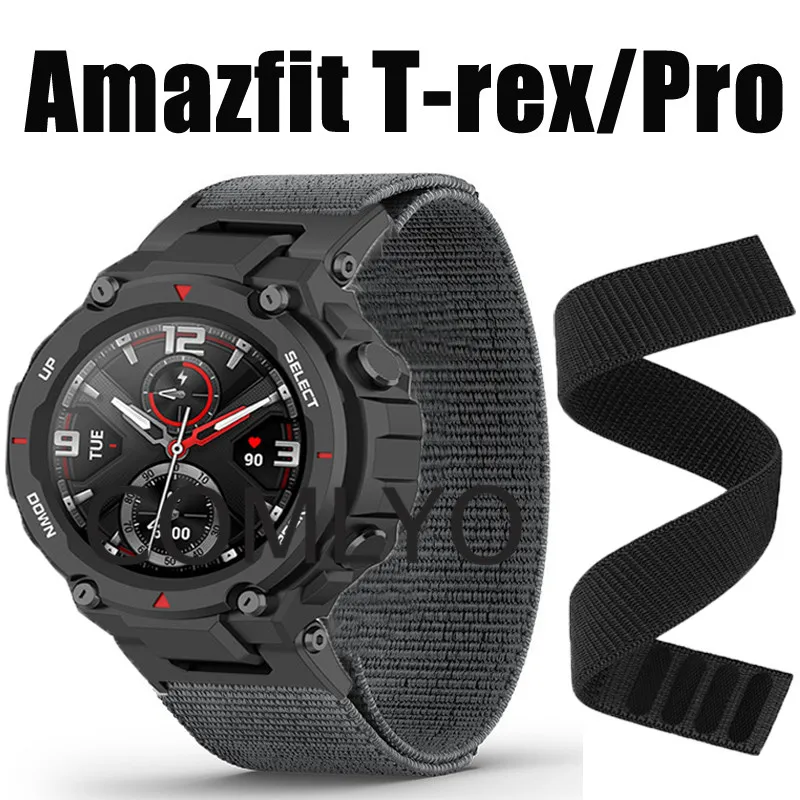 Ремешок для часов Amazfit T-Rex Pro T Rex Trex нейлоновый мягкий браслет с крючком наручных |