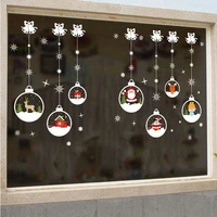 christmas crystal ball diy pendant santa elk window wall sticker glass door and window store decoration wall sticker