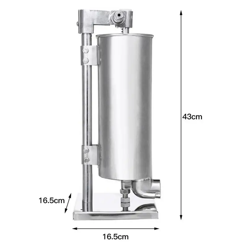 

Manual Sausage Fill Meat Stuffer Stainless Steel Sausage Filling Machine Homemade Sausage Syringe Sausage Maker Meat Tool HWC