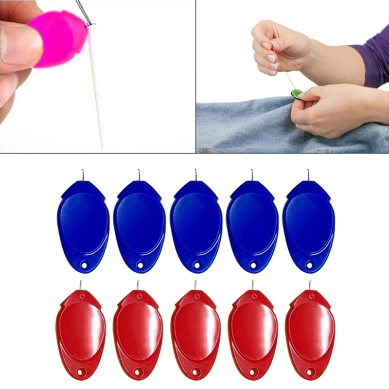 

Needle Threader Stitch Insertion Hand Machine Sewing Tool,Elderly Guide Needle Stitching Tool Easy Device Finger Grips Provide