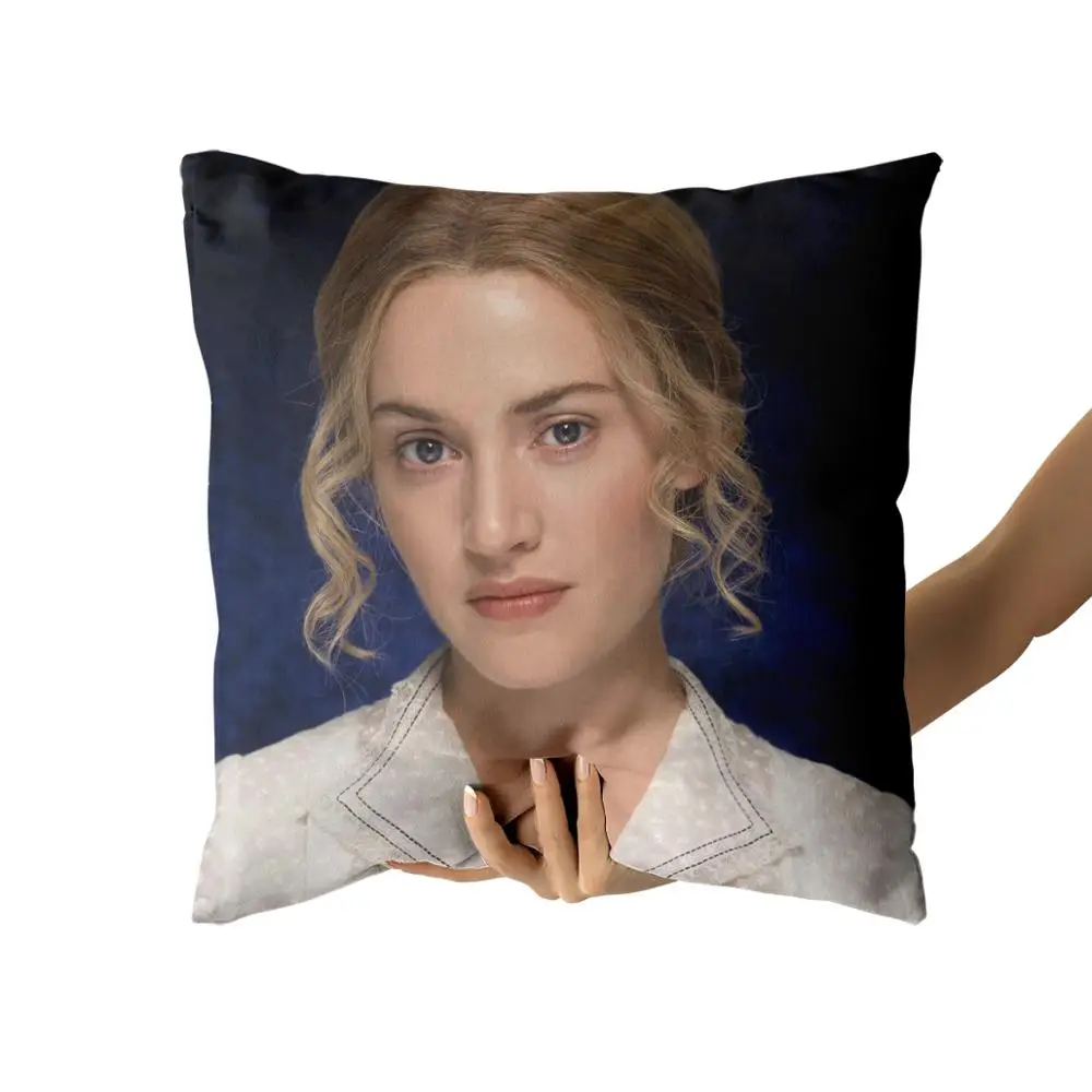 

Kate Winslet Cotton Canvas custom pillow custom covers Throw Pillow Pillow Covers Sofa Pillow