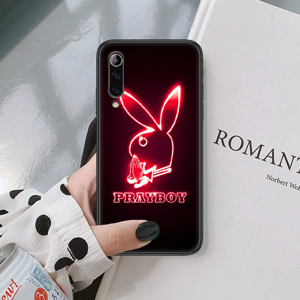 

Fashion Brand Playboys Rabbit Phone Case For Xiaomi Mi Note 10 A3 9 MAX 3 A2 8 9 Lite Pro Ultra black Coque Trend Hoesjes