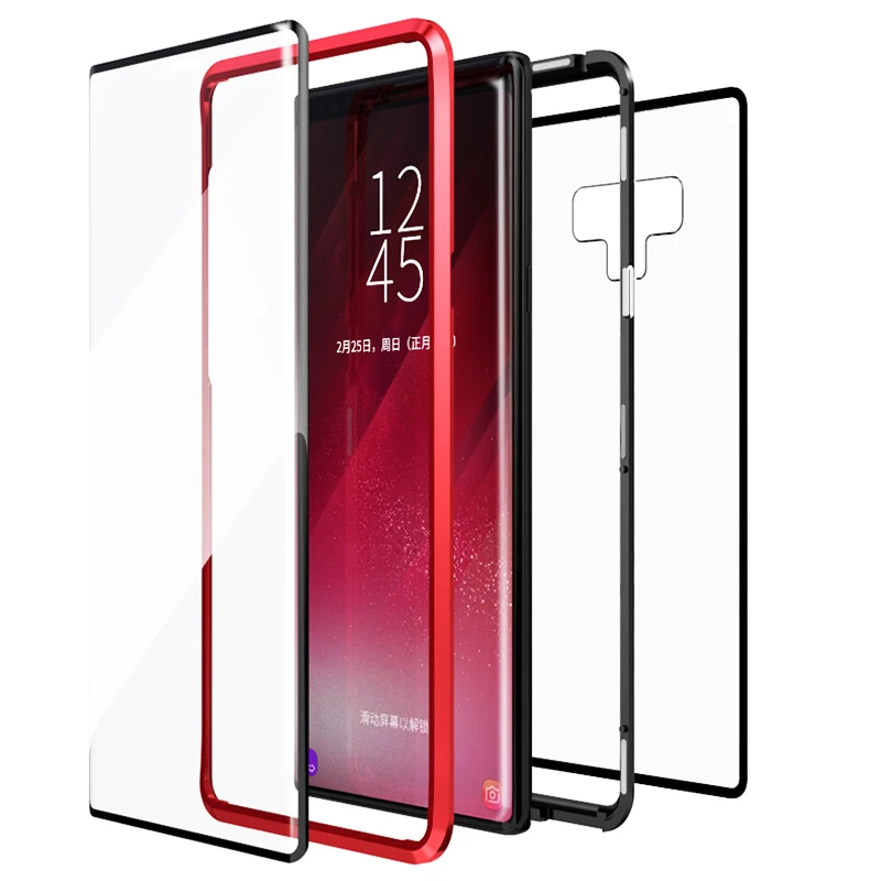 Роскошный Магнитный чехол для Samsung Galaxy S9 S8 Plus Note 8 9 S9Plus S8Plus Note8 Note9 360 Полностью