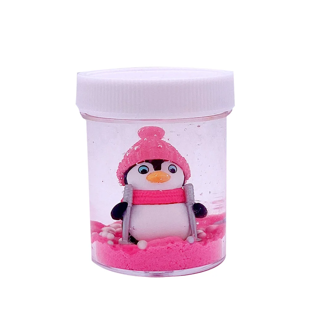 Милый 3D Пингвин цветной пенопластовый шар слизи кристальная грязь Сделай Сам