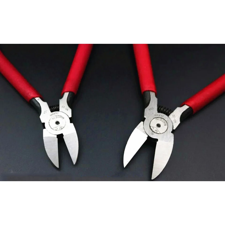 Alicates para corte Diagonal, herramientas manuales para cortador de cables, Mini Diagonal de goma, 5 