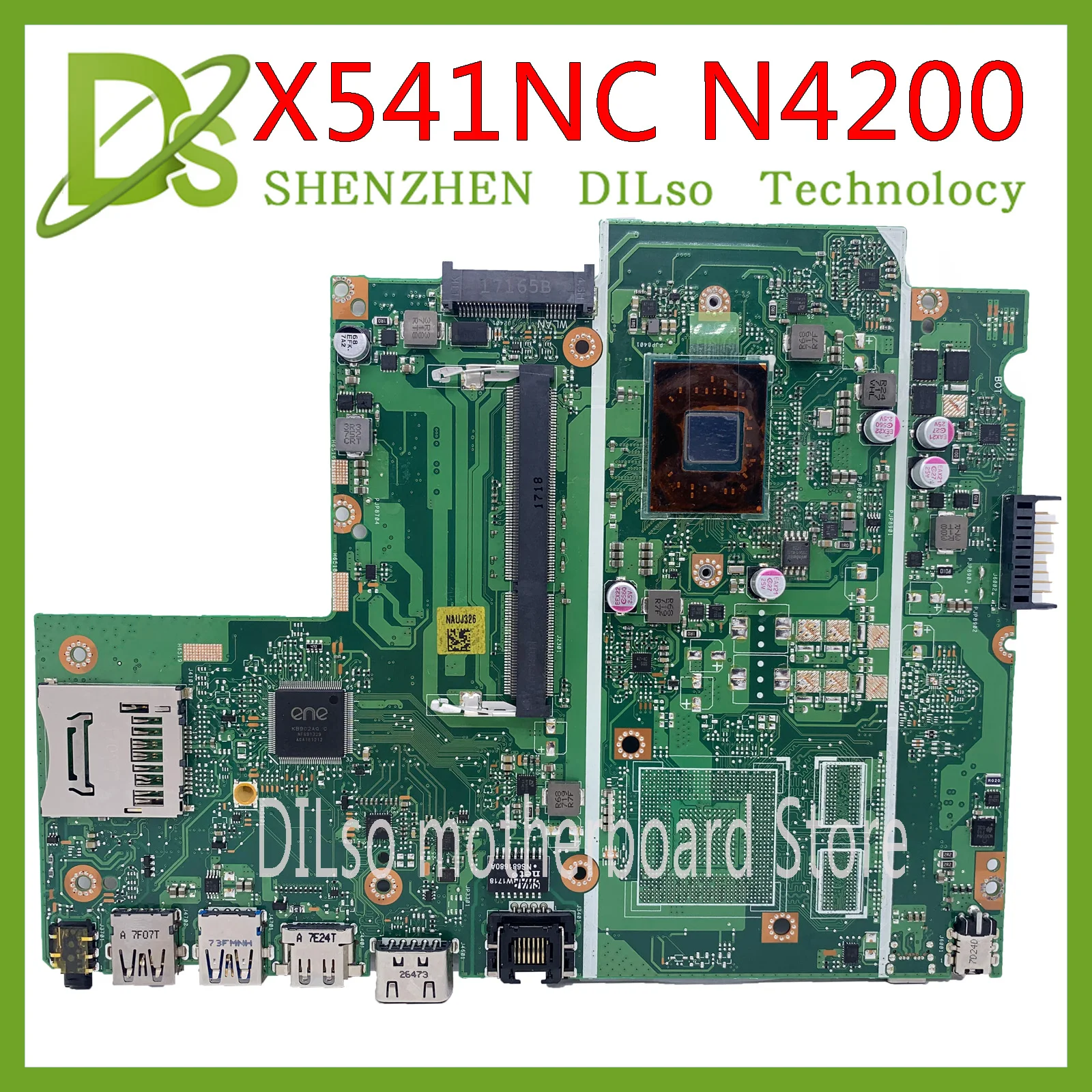 

KEFU X541NA REV2.1 подходит для ASUS X541NC X541N N4200 материнская плата с процессором для ноутбука Тестовая материнская плата работает 100%