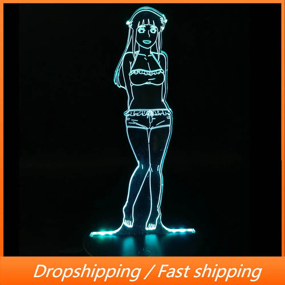 2020 персонализированный ночсветильник с аниме наруто 3d детский светодиодный