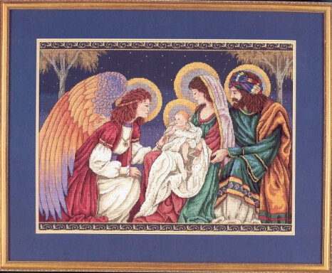 

MM Top Quality Beautiful Lovely Counted Cross Stitch Kit The Birth of Christ Jesus Religion God Holy Nativity dim 08563