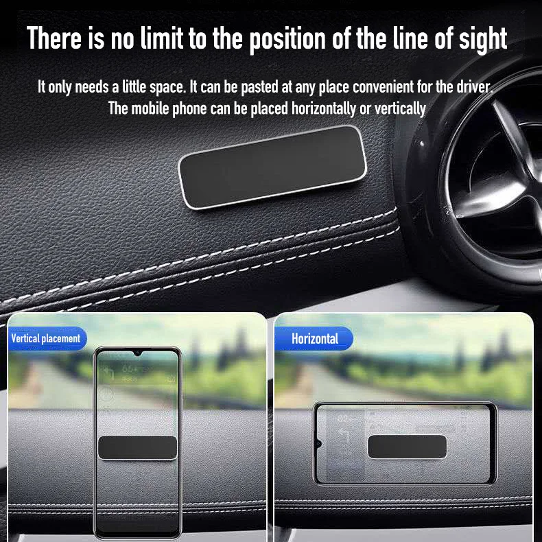 

Mini Metal Magnetic Car Phone Holder Stand For Phone in Car Dashboard Magnet Strip Phone Mount For iPhone 11 Pro Huawei Support