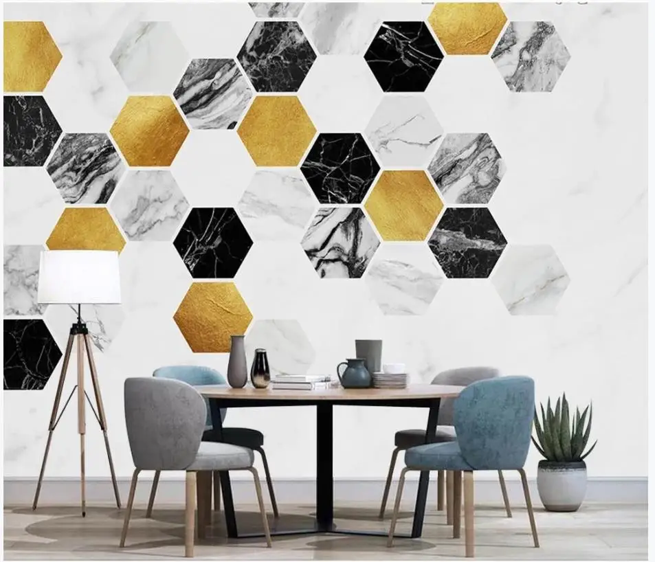 

Custom photo wallpaper for walls 3 d murals wallpaper Modern abstract geometric marble living room TV background wall papers