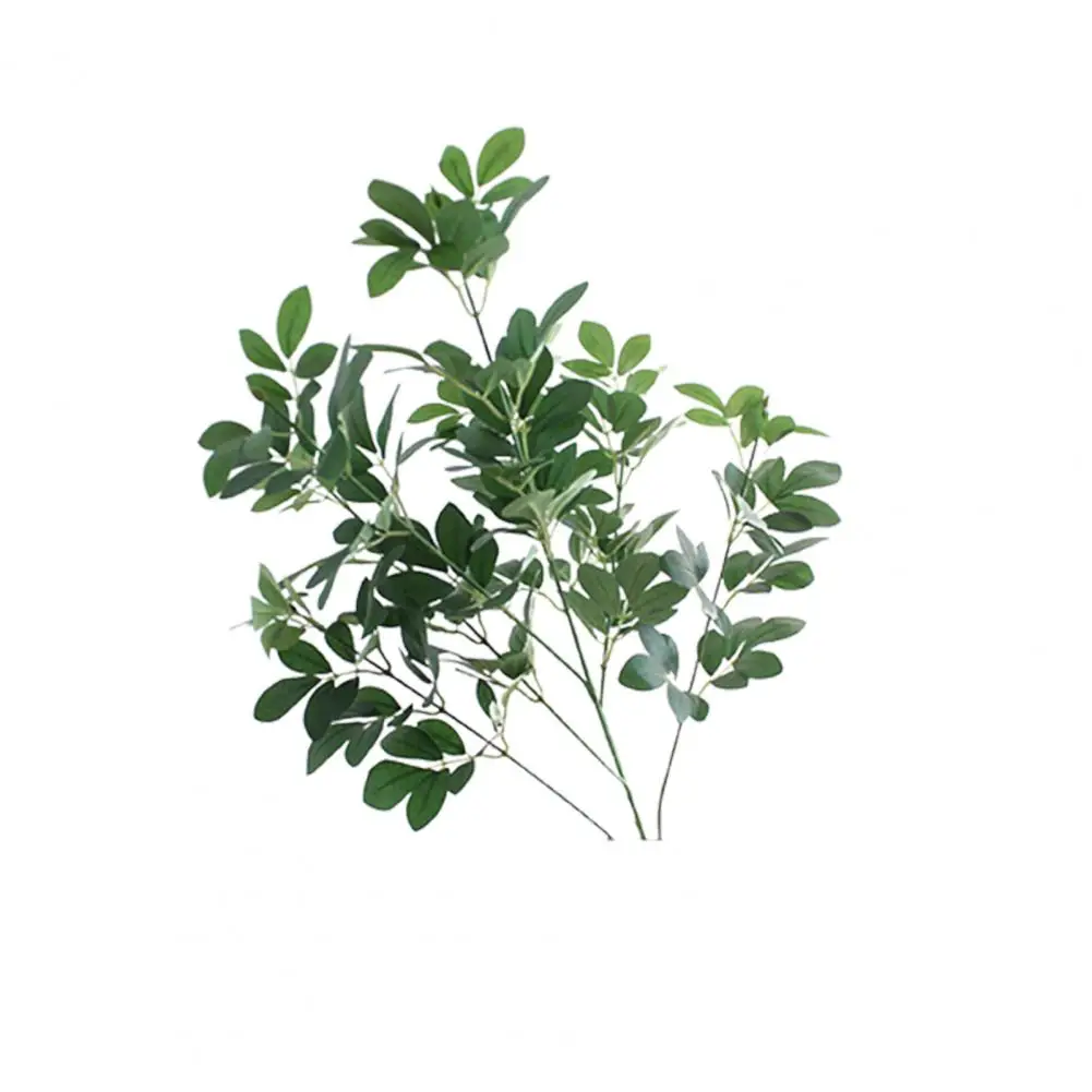 

1Pc Simulation Eucalyptus Leaf Delicately Cut Eco-friendly Faux Silk Flower Baskets Decor Artificial Flower Faux Sumac Plants fo