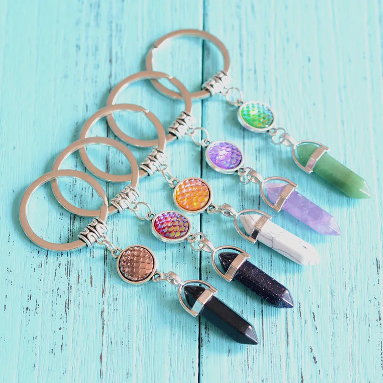 Новинка модный брелок с подвеской из натурального камня брелки натуральным