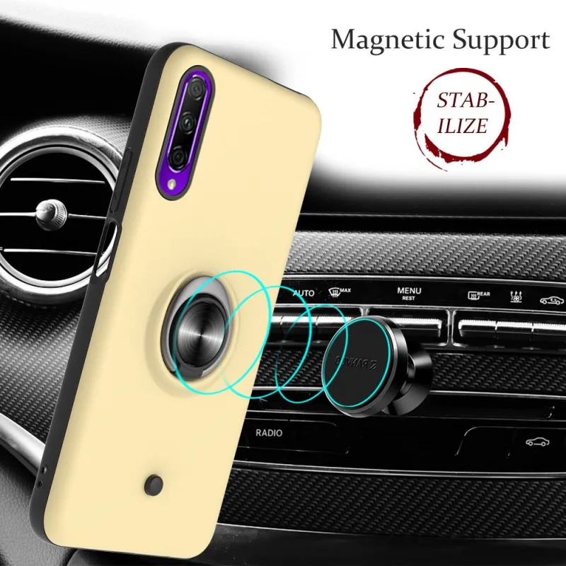 Case for Huawei Honor 9X Pro P Smart Z Cover Silicone Magnetic Ring Mount Gyro For Y9 Prime 2019 Enjoy 9 Plus | Мобильные телефоны