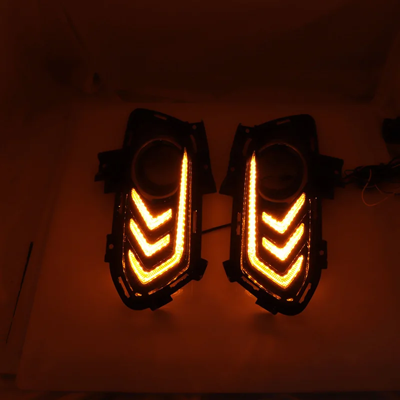 

1 Set LED Daytime Light Running Light With Turn Yellow Signal Relay Daylight Fit For Ford Mondeo Fusion 2013 2014 2015 2016